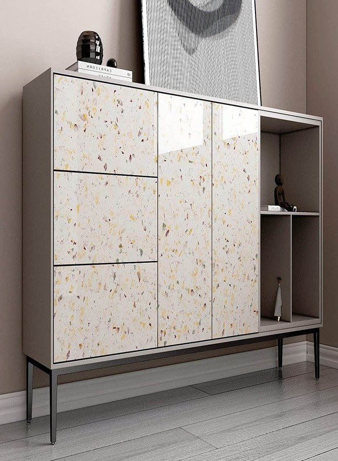 ELTON Granite Self Adhesive Waterproof Contact Film Wallpaper for Countertops Cupboard Door, Almirah, Fridge, Tabletop, Wall, Floor (16X60 INCH, Glossy Gold Granite, EL22222) - Image 5
